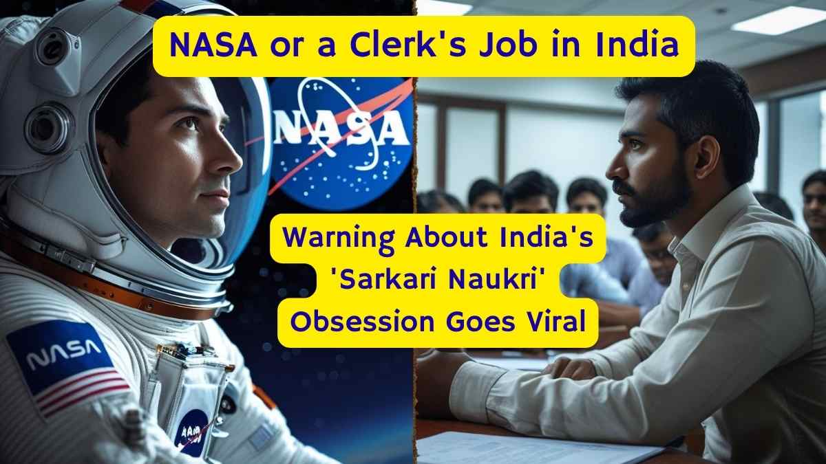 NASA or a Clerk's Job in India, A Chartered Accountant's Warning About India's 'Sarkari Naukri' Obsession Goes Viral