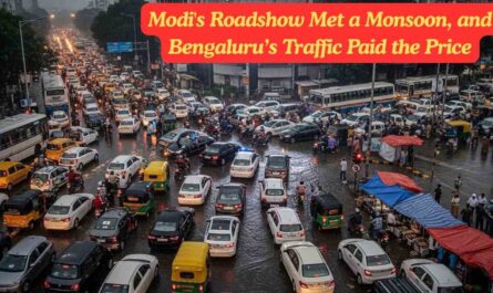 Modi's Roadshow Met a Monsoon, and Bengaluru’s Traffic Paid the Price