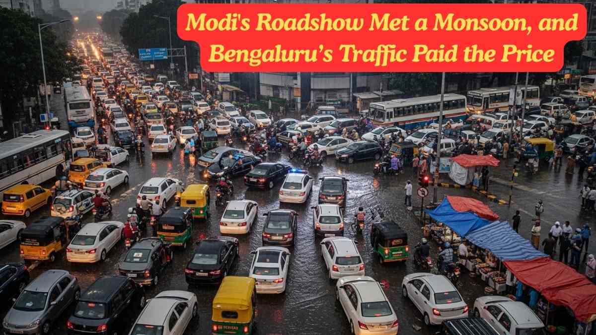 Modi's Roadshow Met a Monsoon, and Bengaluru’s Traffic Paid the Price